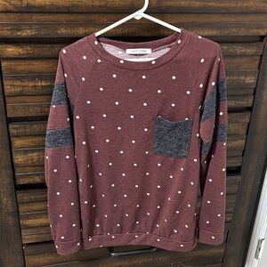 Modern Vintage Boutique Polka Dot Long Sleeve Size Large